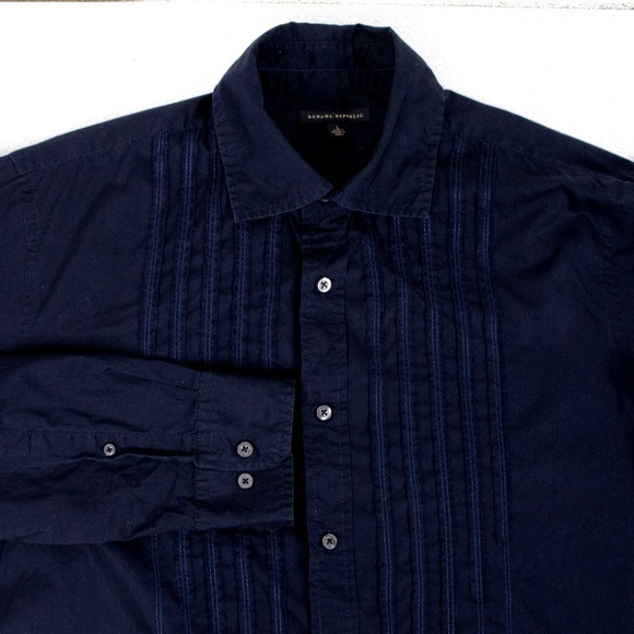 Banana Republic Men Button Down Dress Shirt Large - Picture 3 of 6